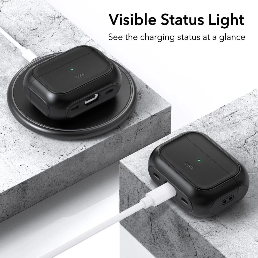 Apple AirPods Pro Aizsargvāciņi un maciņi melns ESR ORBIT HALOLOCK MAGSAFE