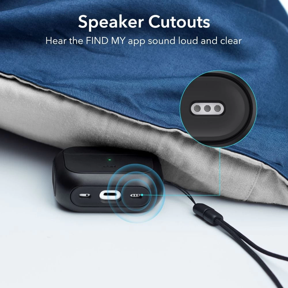 Apple AirPods Pro Aizsargvāciņi un maciņi melns ESR ORBIT HALOLOCK MAGSAFE