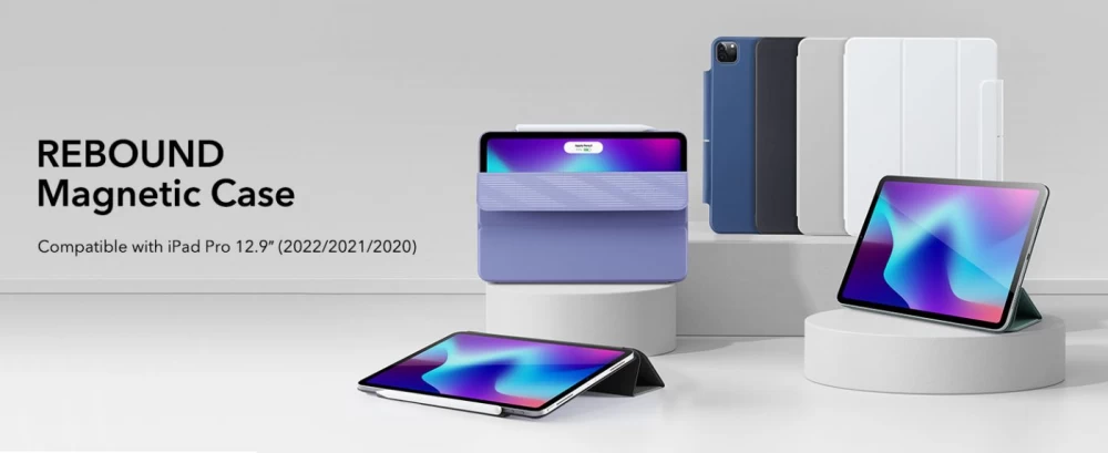 Apple iPad Pro 12.9 (2020) tablet skal, fodral svart ESR REBOUND MAGNETIC