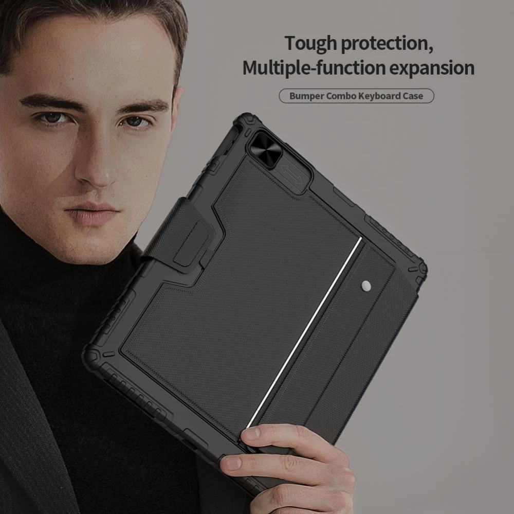 Apple iPad Pro 12.9 (2020) maciņš melns Nillkin Bumper Combo Keyboard