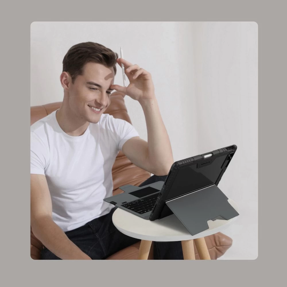 Apple iPad Pro 12.9 (2020) maciņš melns Nillkin Bumper Combo Keyboard