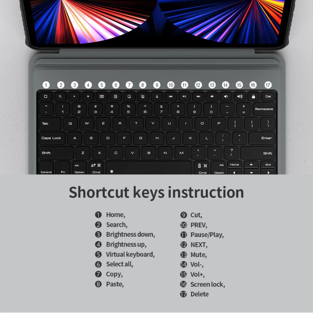 Apple iPad Pro 12.9 (2020) maciņš melns Nillkin Bumper Combo Keyboard