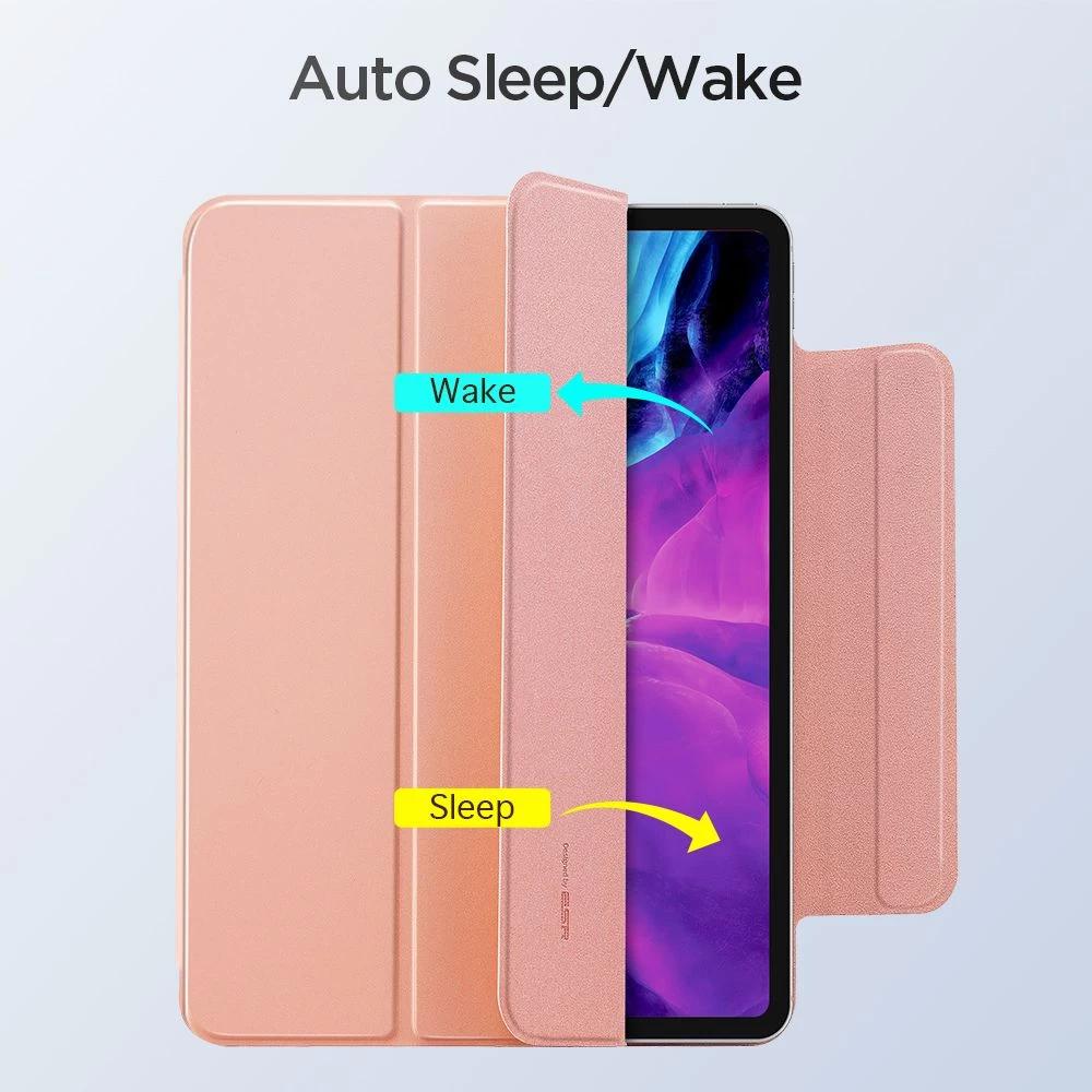 Apple iPad Pro 12.9 (2020) maciņš rozā zelta ESR Rebound Magnetic with clasp