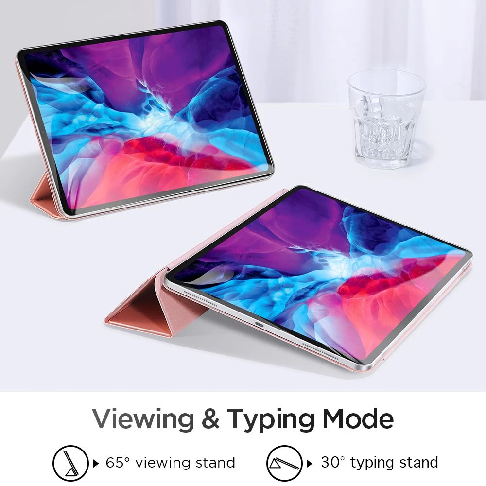 Apple iPad Pro 12.9 (2020) maciņš rozā zelta ESR Rebound Magnetic with clasp