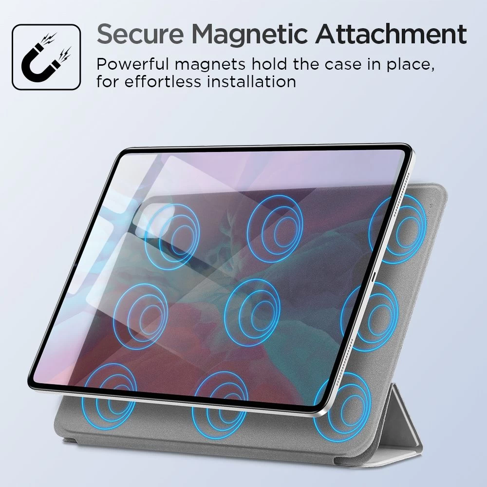 Apple iPad Pro 12.9 (2020) tablet skal, fodral silver ESR Rebound Magnetic with clasp