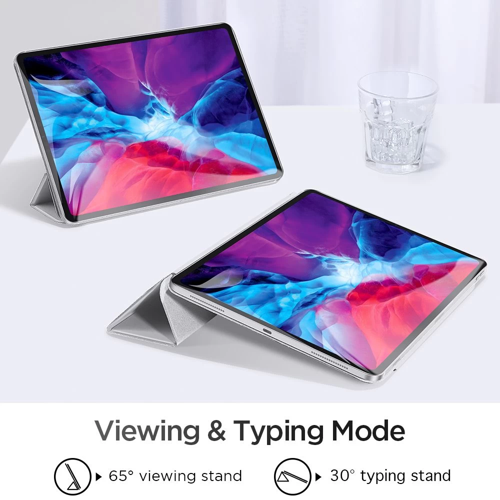 Apple iPad Pro 12.9 (2020) tablet skal, fodral silver ESR Rebound Magnetic with clasp