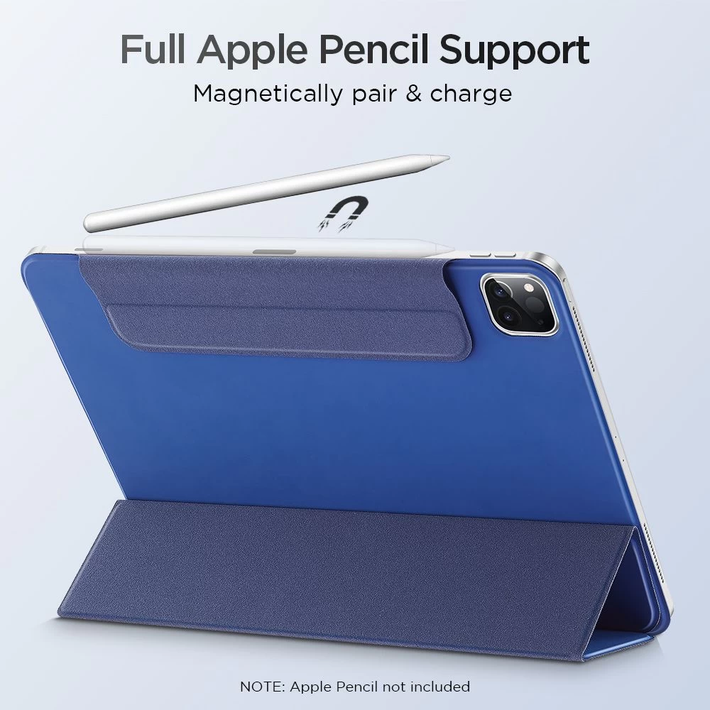 Apple iPad Pro 12.9 (2020) tablet skal, fodral blå ESR Rebound Magnetic with clasp