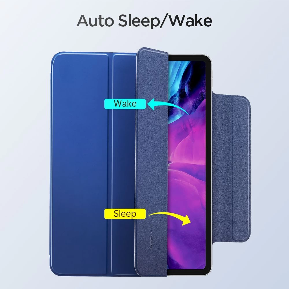 Apple iPad Pro 12.9 (2020) tablet skal, fodral blå ESR Rebound Magnetic with clasp