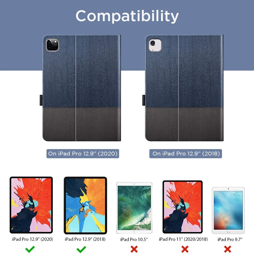 Apple iPad Pro 12.9 (2020) maciņš zils ESR Urban Simplicity Holder