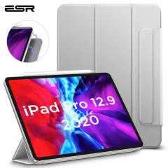 Apple iPad Pro 12.9 (2020) tablet skal, fodral silver ESR Rebound Magnetic with clasp 