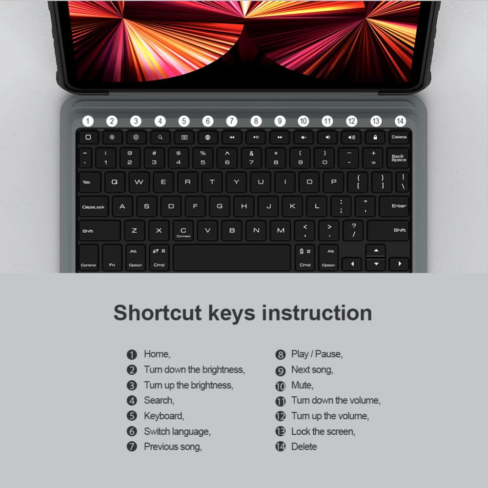 Apple iPad Pro 11 (2020) tablet skal, fodral svart NILLKIN BUMPER COMBO KEYBOARD