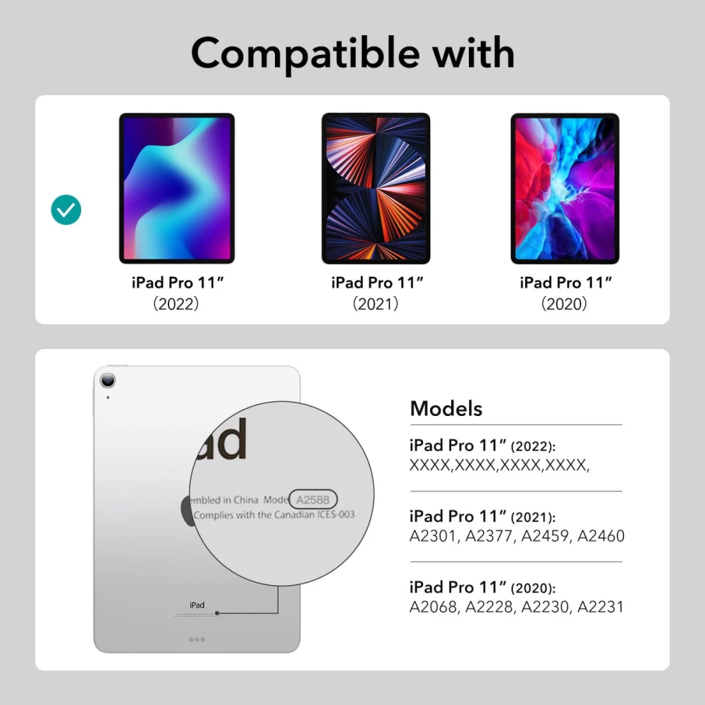 Apple iPad Pro 11 (2020) tablet skal, fodral  ESR REBOUND MAGNETIC