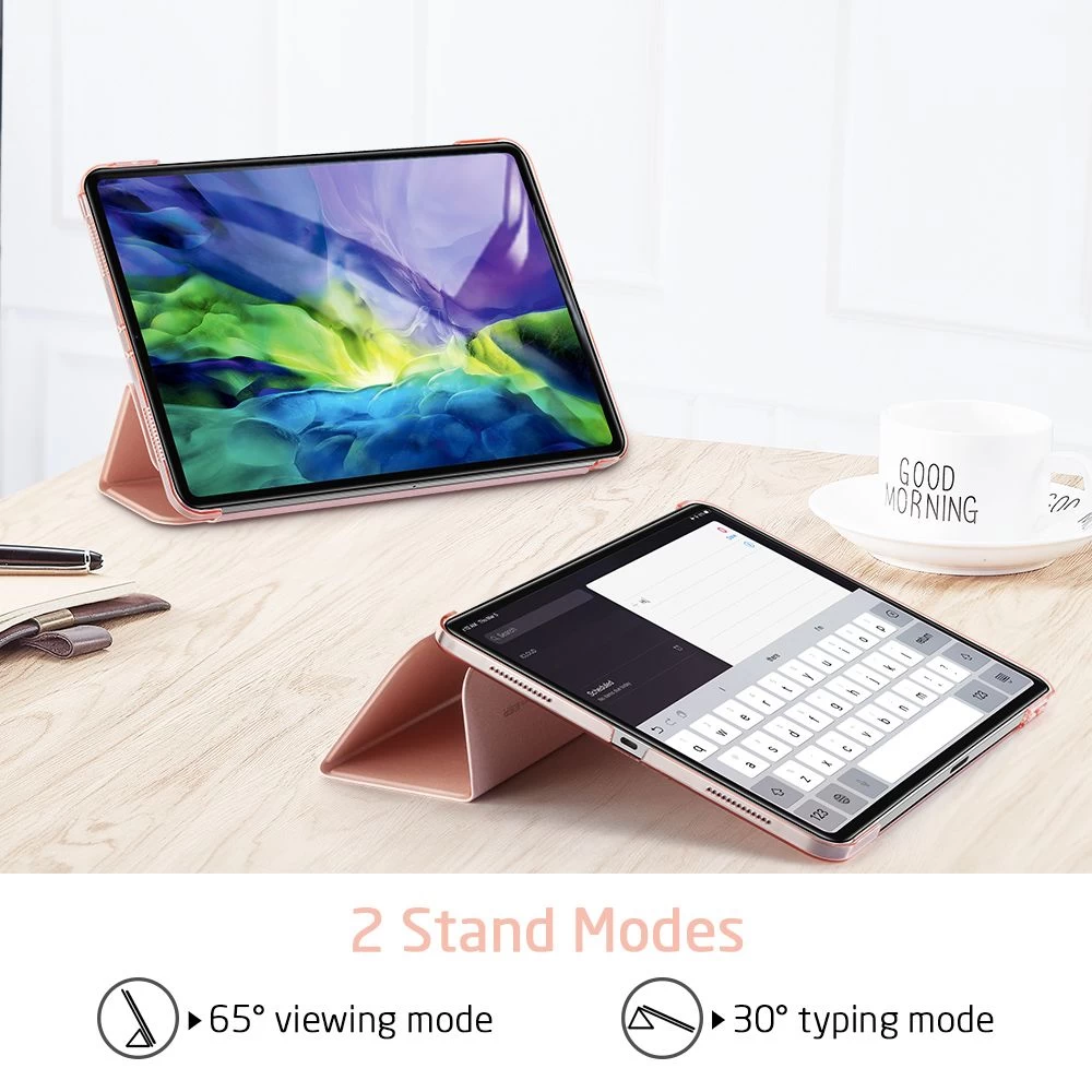 Apple iPad Pro 11 (2020) maciņš rozā zelta ESR Yippee Trifold with Clasp