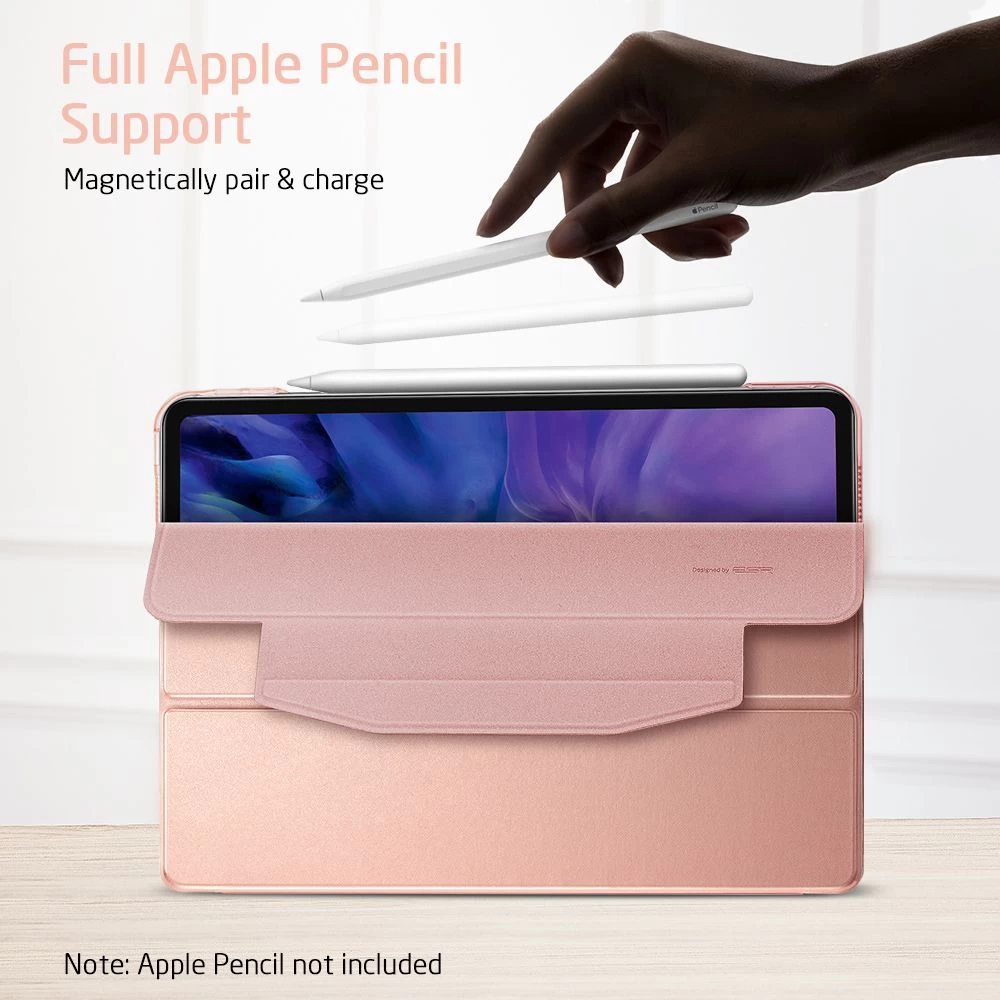 Apple iPad Pro 11 (2020) maciņš rozā zelta ESR Yippee Trifold with Clasp