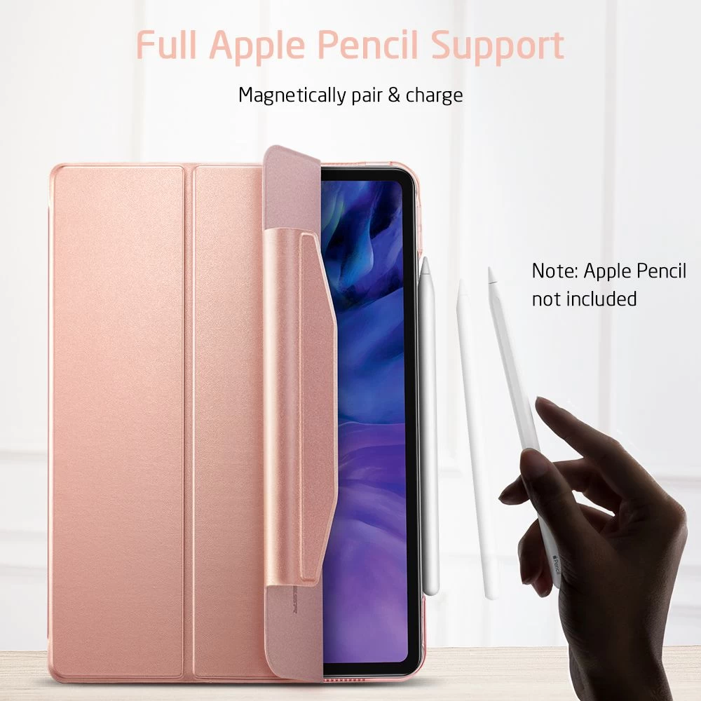 Apple iPad Pro 11 (2020) maciņš rozā zelta ESR Yippee Trifold with Clasp