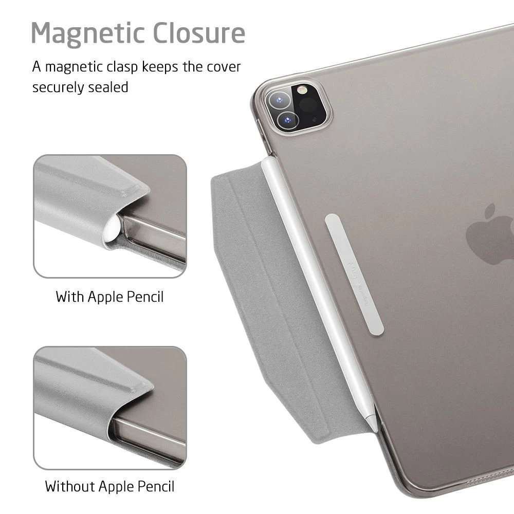 Apple iPad Pro 11 (2020) tablet skal, fodral silver ESR Yippee Trifold with Clasp