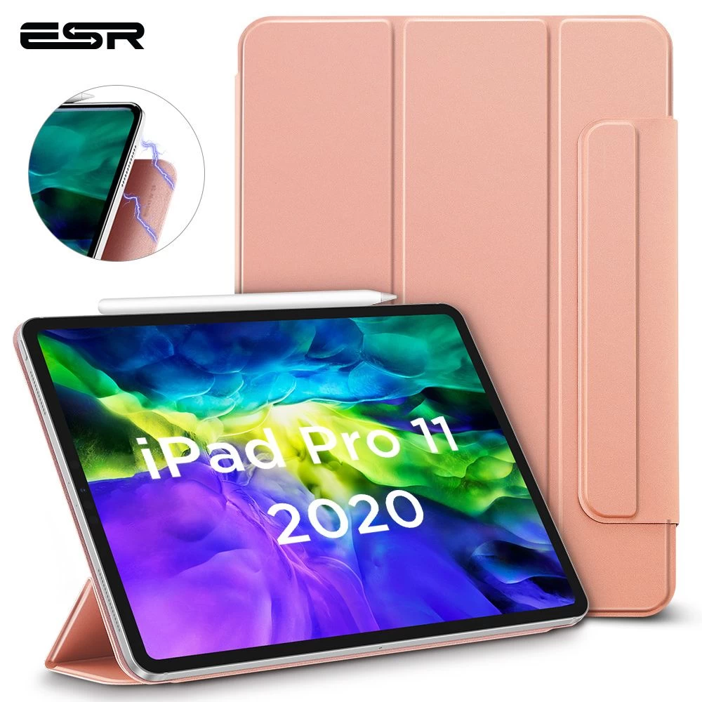 Apple iPad Pro 11 (2020) maciņš rozā zelta ESR Rebound Magnetic with clasp