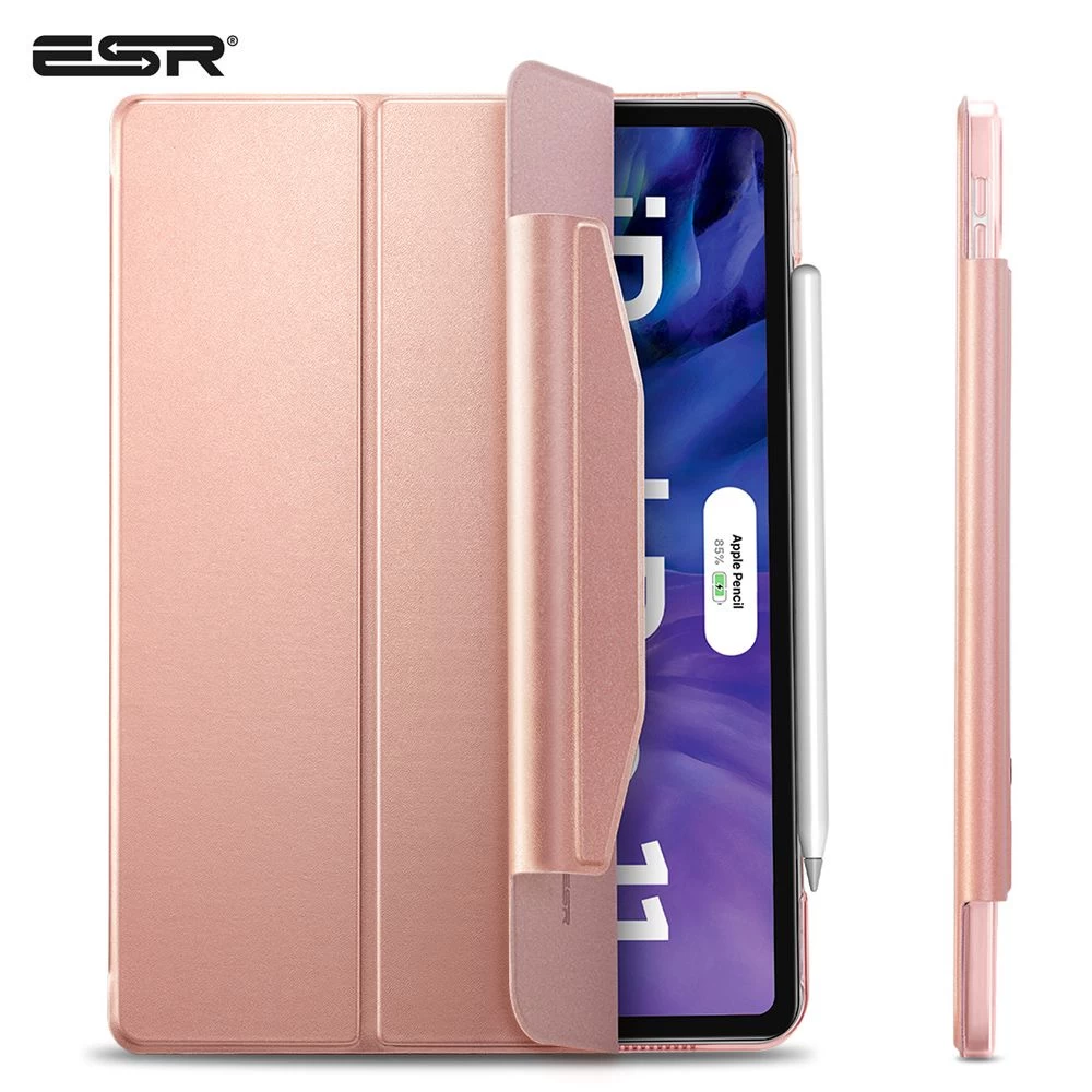 Apple iPad Pro 11 (2020) maciņš rozā zelta ESR Yippee Trifold with Clasp