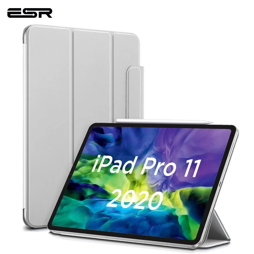 Apple iPad Pro 11 (2020) tablet skal, fodral silver ESR Rebound Magnetic with clasp