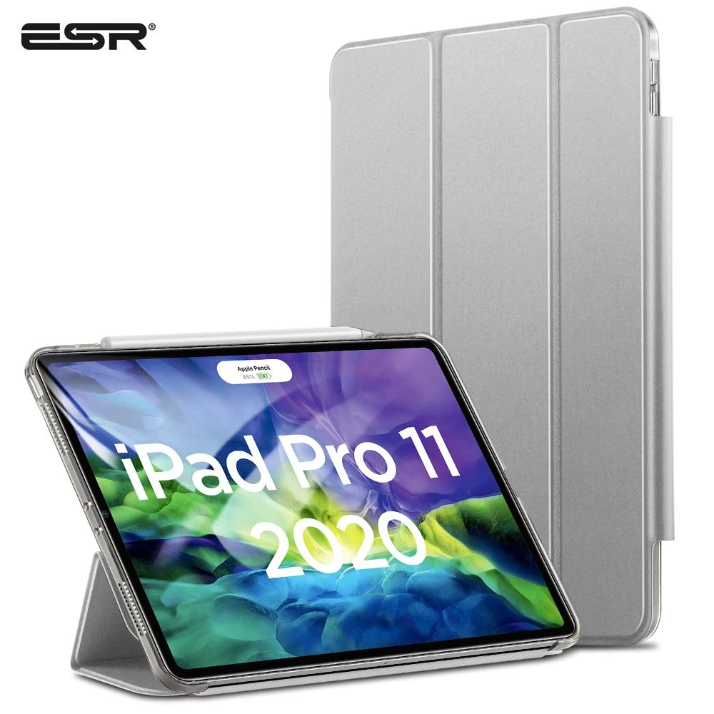 Apple iPad Pro 11 (2020) tablet skal, fodral silver ESR Yippee Trifold with Clasp