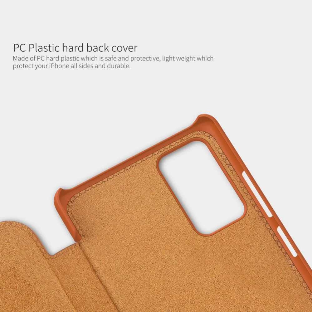 Samsung Galaxy Note 20 dėklas rudas Nillkin Qin Leather