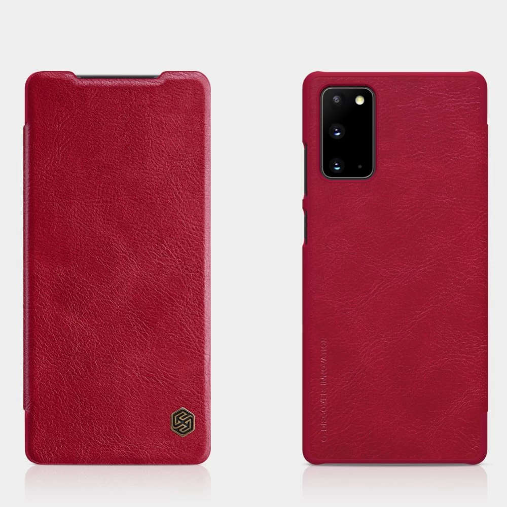 Samsung Galaxy Note 20 dėklas rudas Nillkin Qin Leather