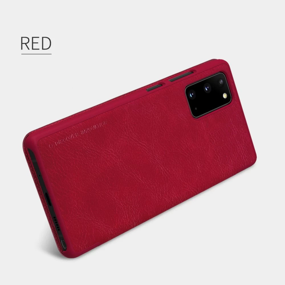 Samsung Galaxy Note 20 dėklas rudas Nillkin Qin Leather