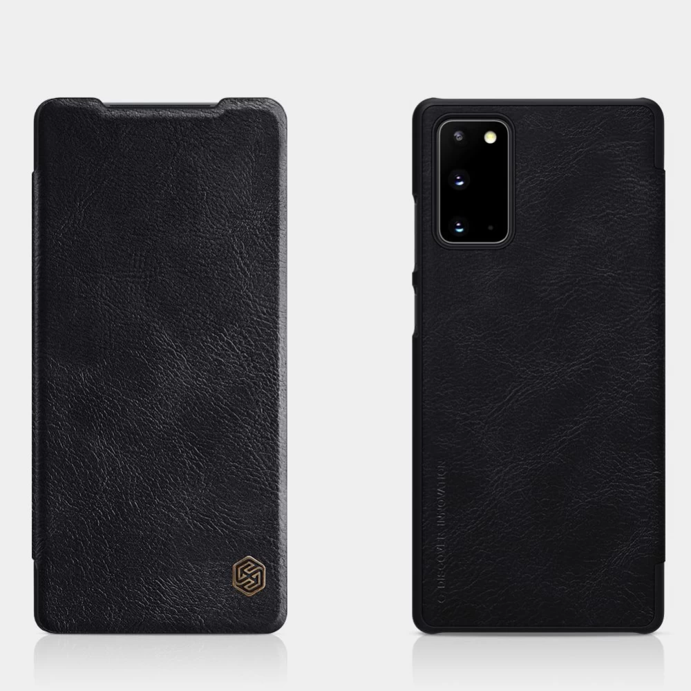 Samsung Galaxy Note 20 dėklas rudas Nillkin Qin Leather