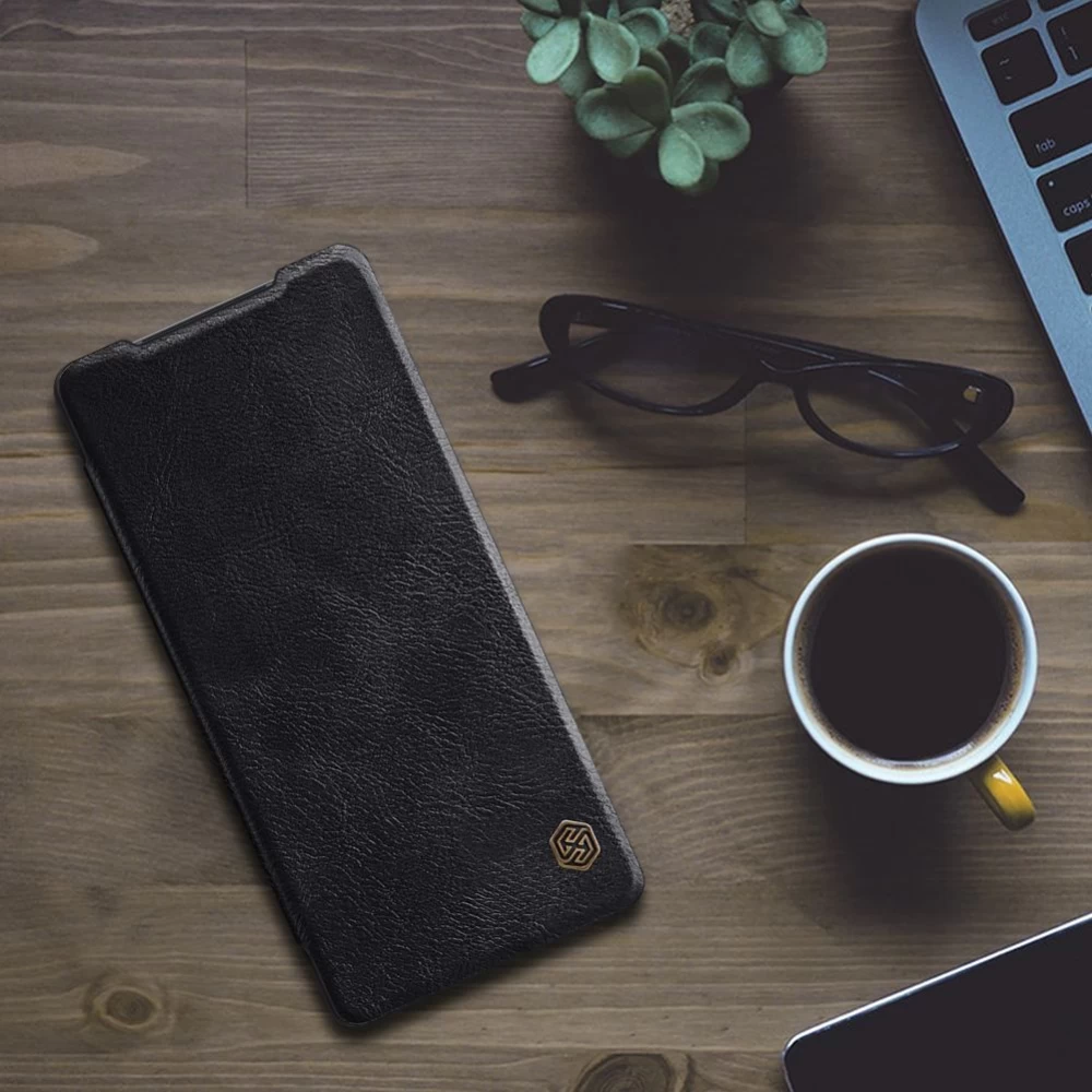 Samsung Galaxy Note 20 dėklas rudas Nillkin Qin Leather