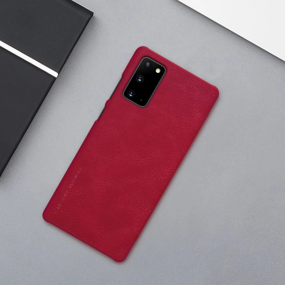 Samsung Galaxy Note 20 dėklas rudas Nillkin Qin Leather