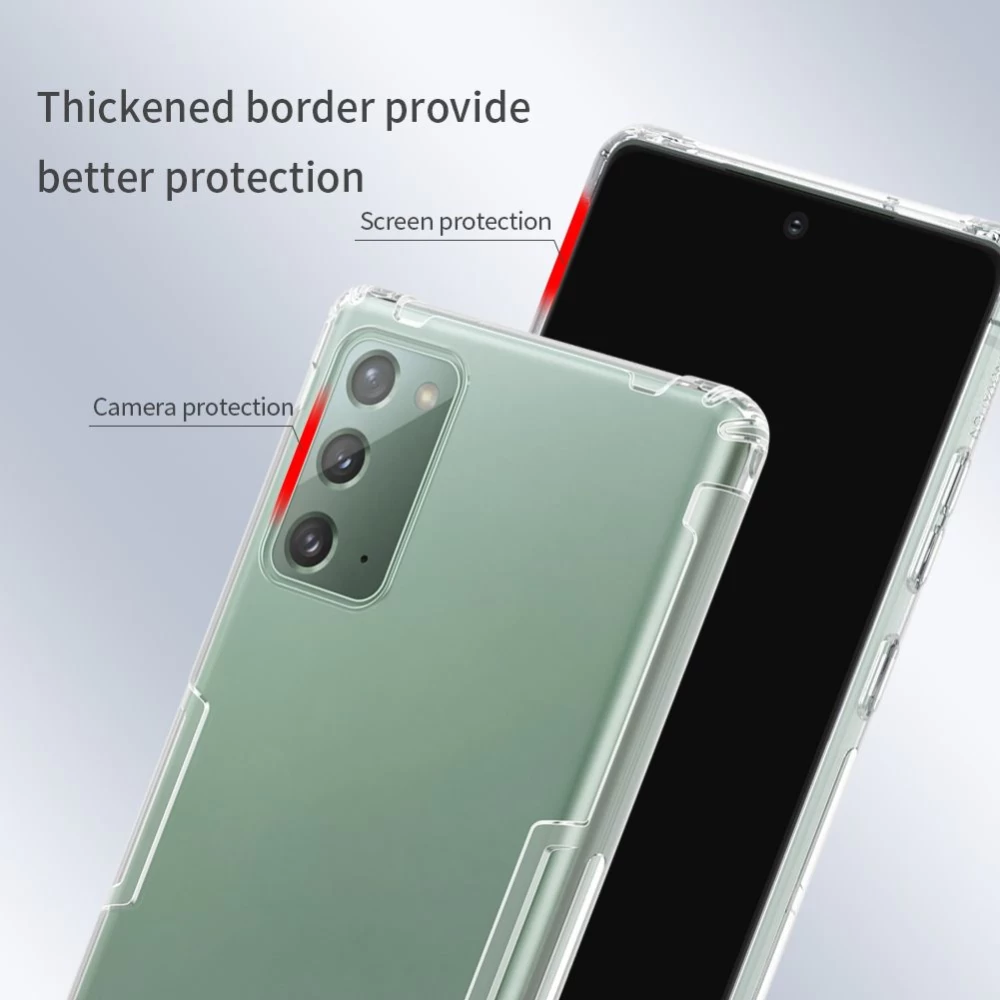 Samsung Galaxy Note 20 dėklas skaidrus pilkas Nillkin TPU