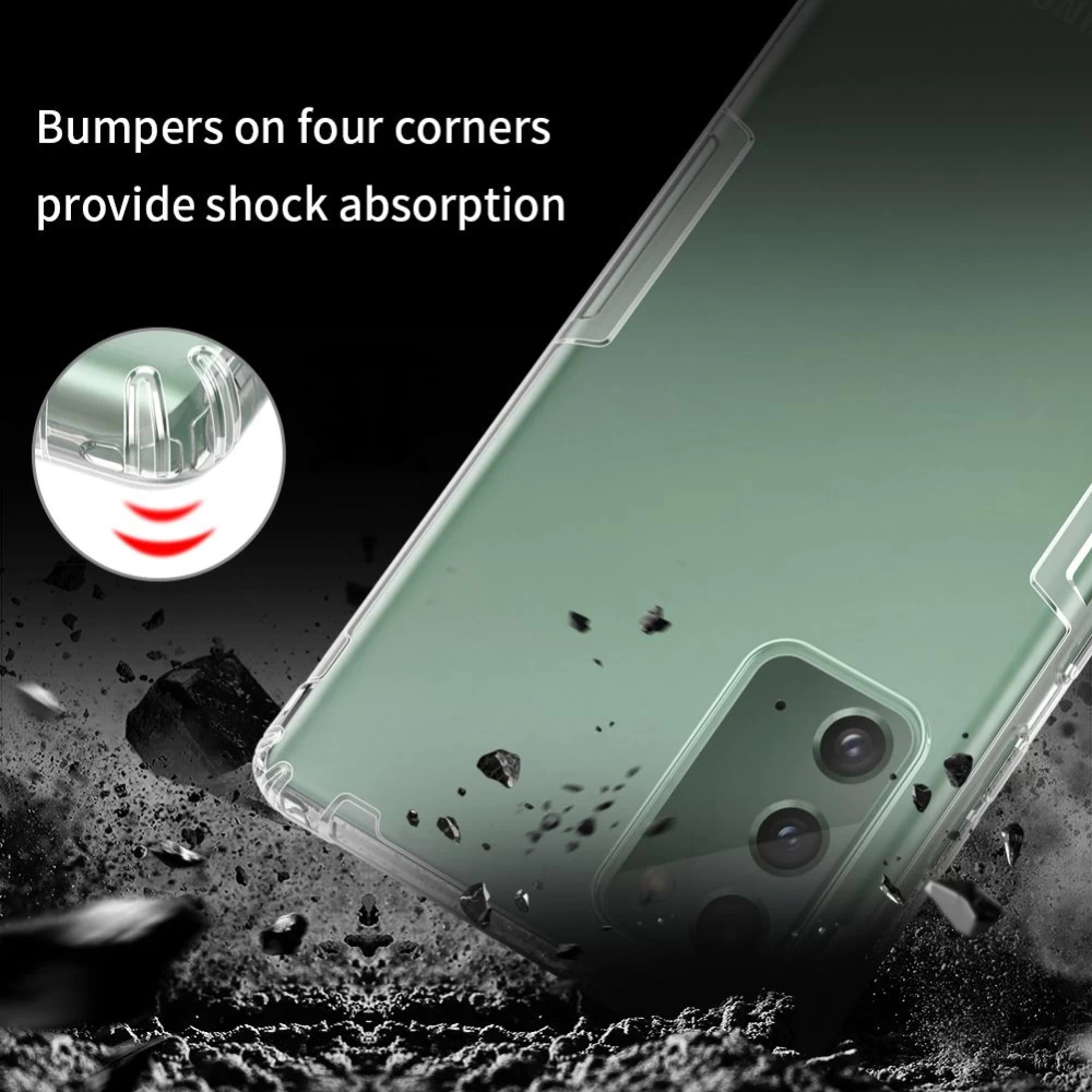 Samsung Galaxy Note 20 dėklas skaidrus pilkas Nillkin TPU