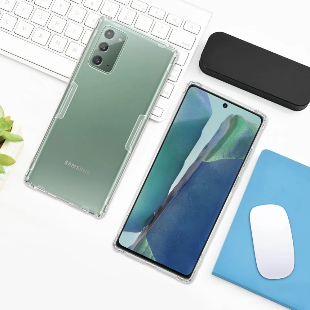 Samsung Galaxy Note 20 dėklas skaidrus pilkas Nillkin TPU