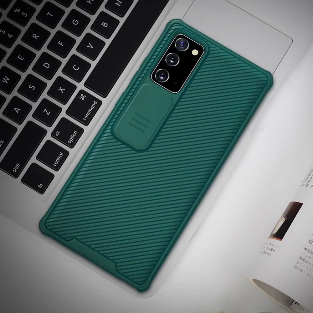 Samsung Galaxy Note 20 vāciņš zaļš Nillkin CamShield Pro