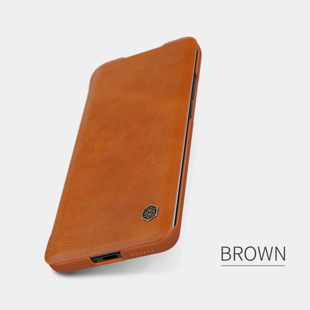 Huawei P40 Pro Plus чехол коричневый Nillkin Qin Leather