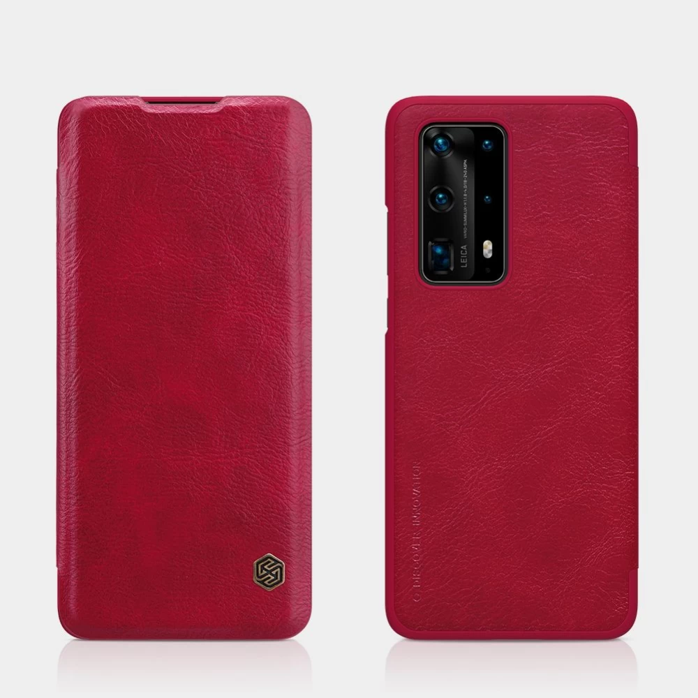 Huawei P40 Pro Plus чехол коричневый Nillkin Qin Leather