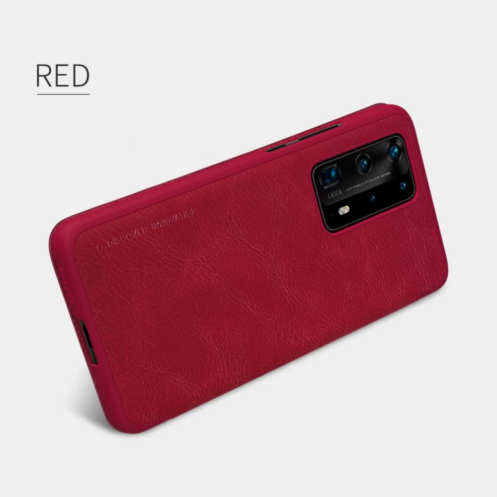 Huawei P40 Pro Plus чехол коричневый Nillkin Qin Leather