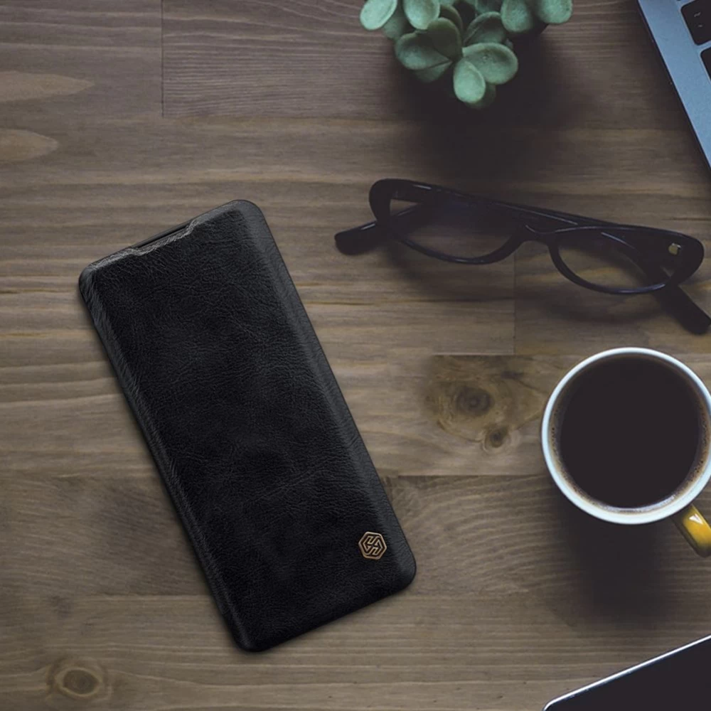 Huawei P40 Pro Plus чехол коричневый Nillkin Qin Leather