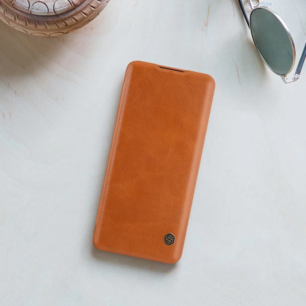 Huawei P40 Pro Plus чехол коричневый Nillkin Qin Leather