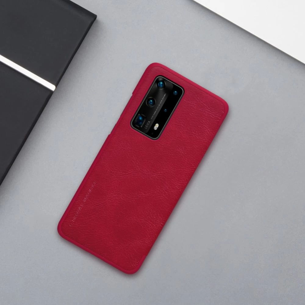 Huawei P40 Pro Plus чехол коричневый Nillkin Qin Leather