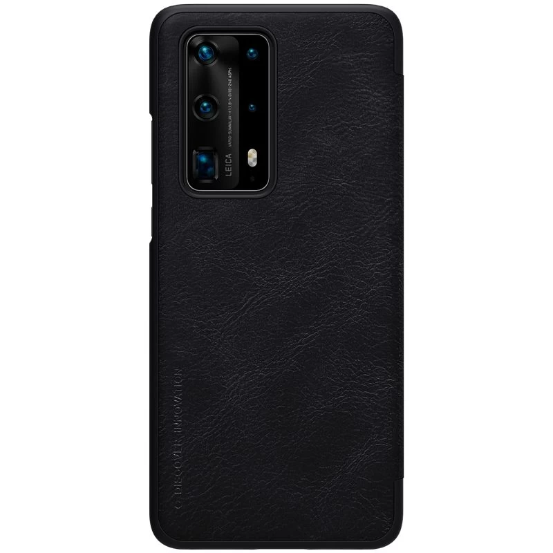 Huawei P40 Pro Plus dėklas Juoda Nillkin Qin Leather