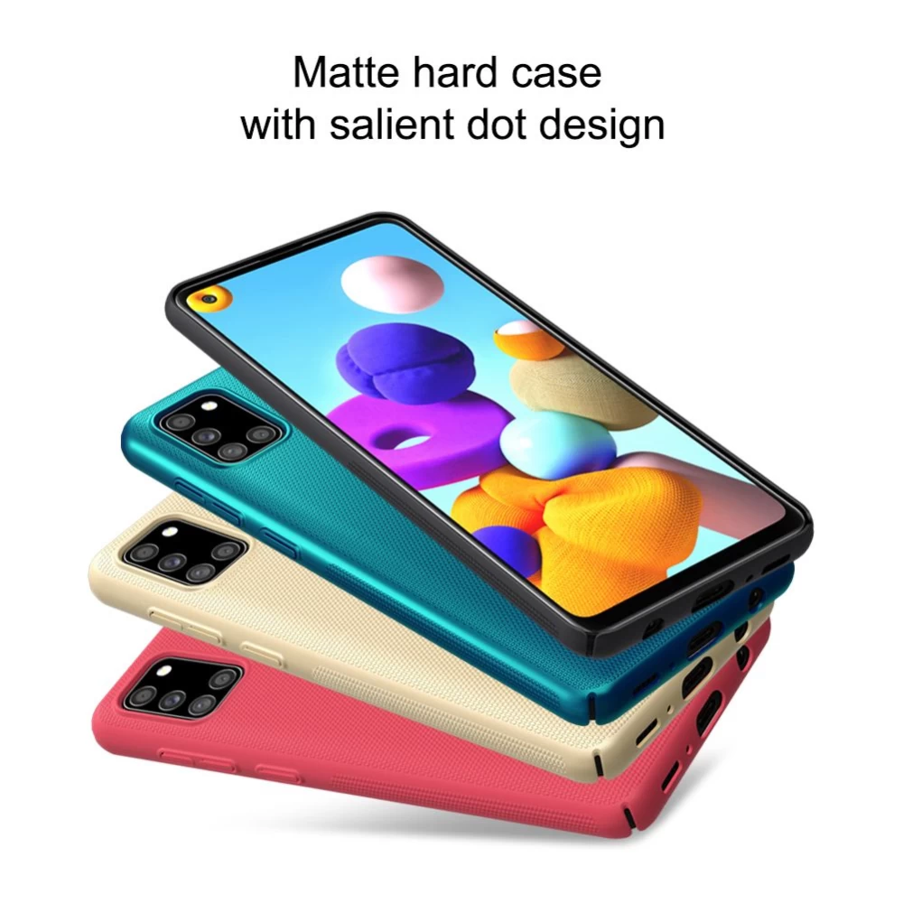 Samsung Galaxy A21S skal gyllene Nillkin Super Frosted Shield