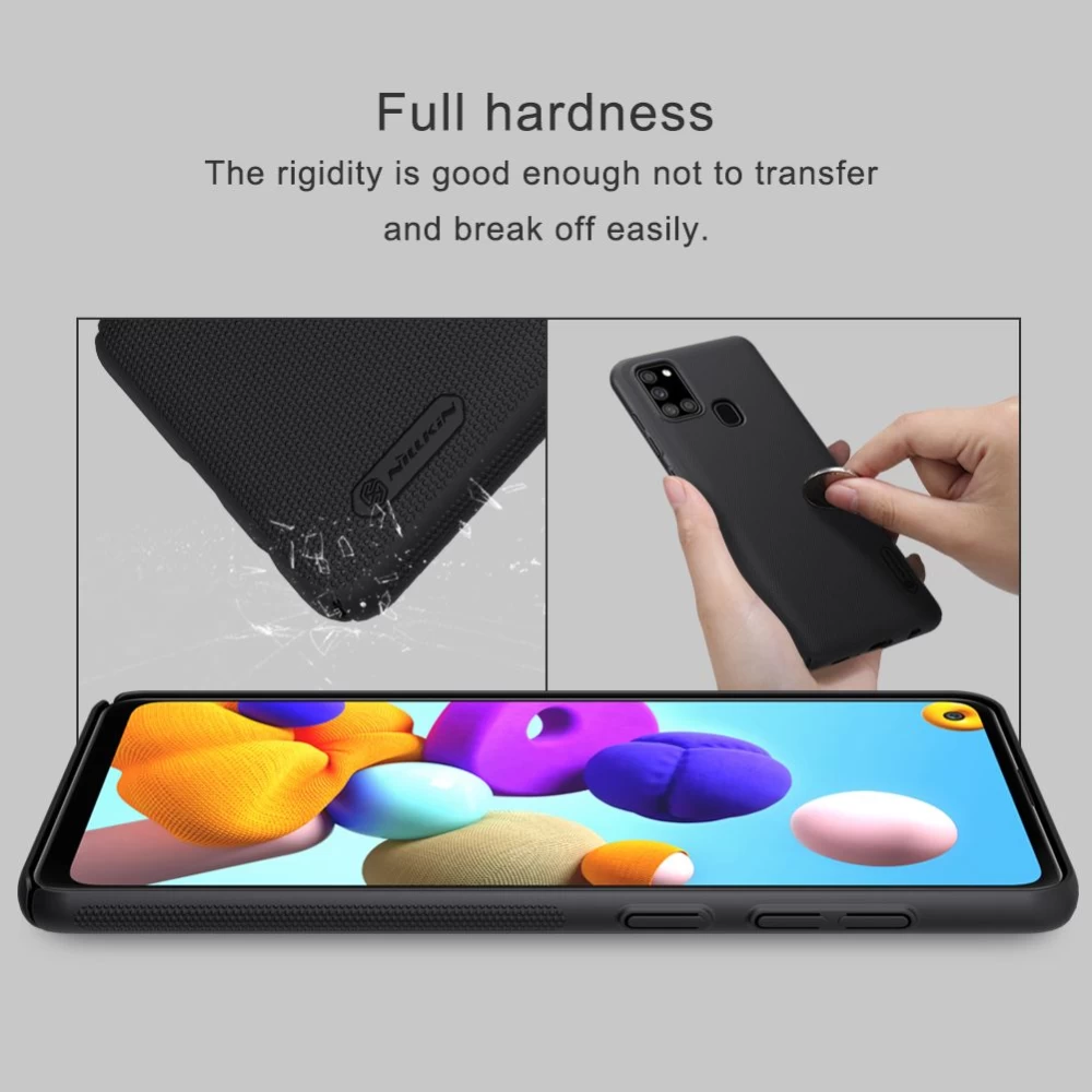 Samsung Galaxy A21S skal gyllene Nillkin Super Frosted Shield