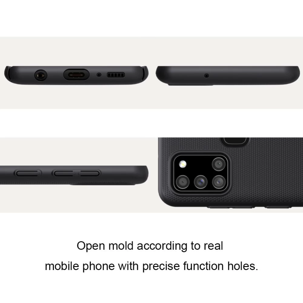 Samsung Galaxy A21S skal gyllene Nillkin Super Frosted Shield