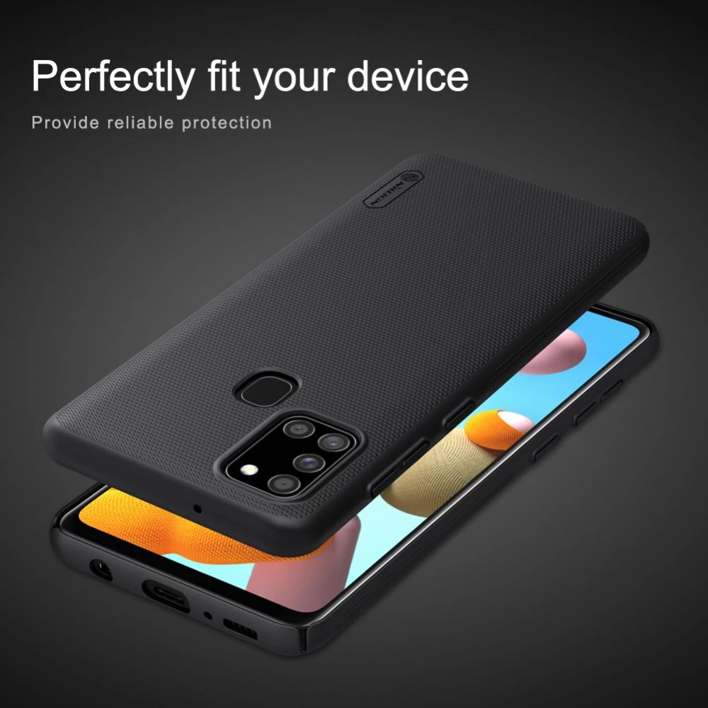 Samsung Galaxy A21S skal gyllene Nillkin Super Frosted Shield