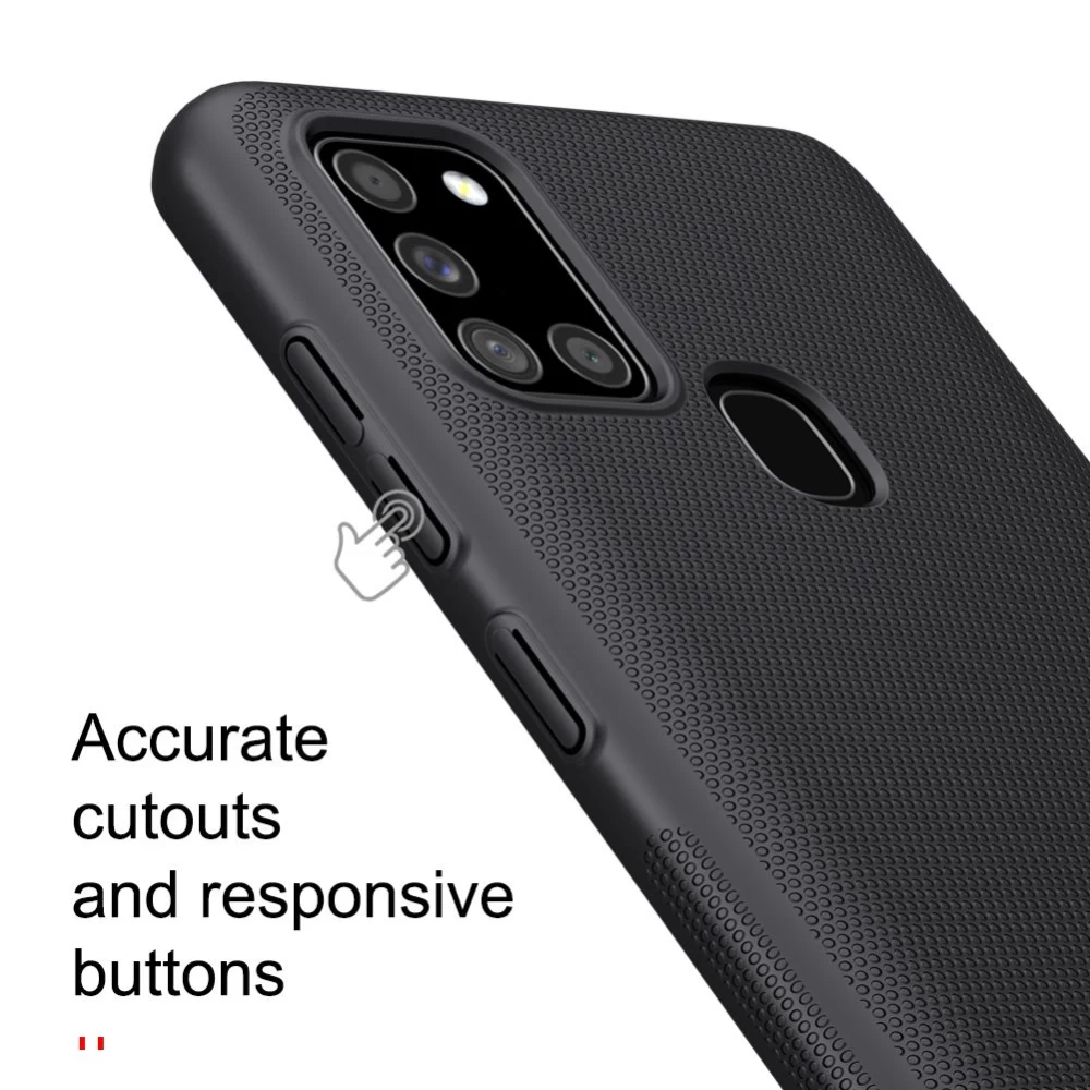 Samsung Galaxy A21S skal gyllene Nillkin Super Frosted Shield