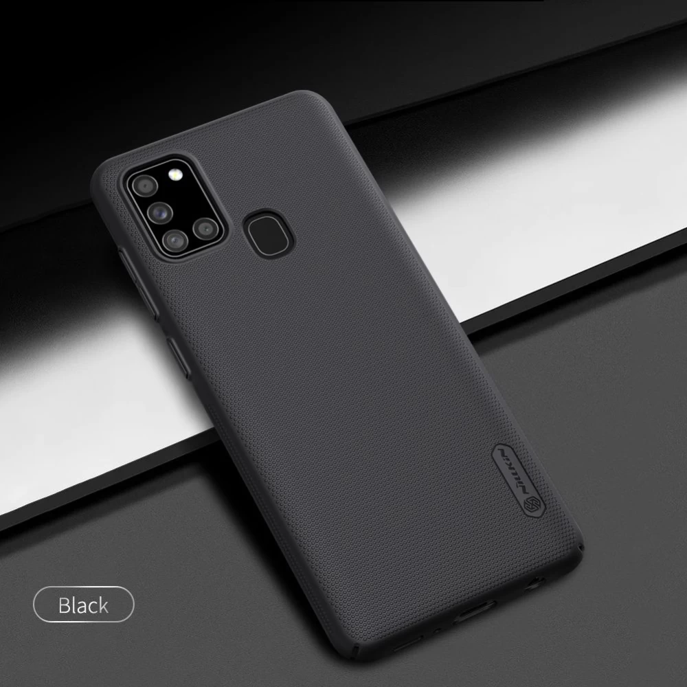 Samsung Galaxy A21S skal gyllene Nillkin Super Frosted Shield