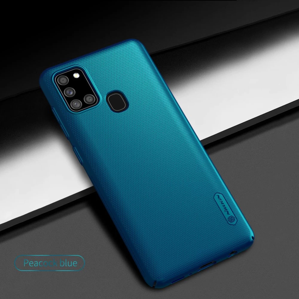 Samsung Galaxy A21S skal gyllene Nillkin Super Frosted Shield