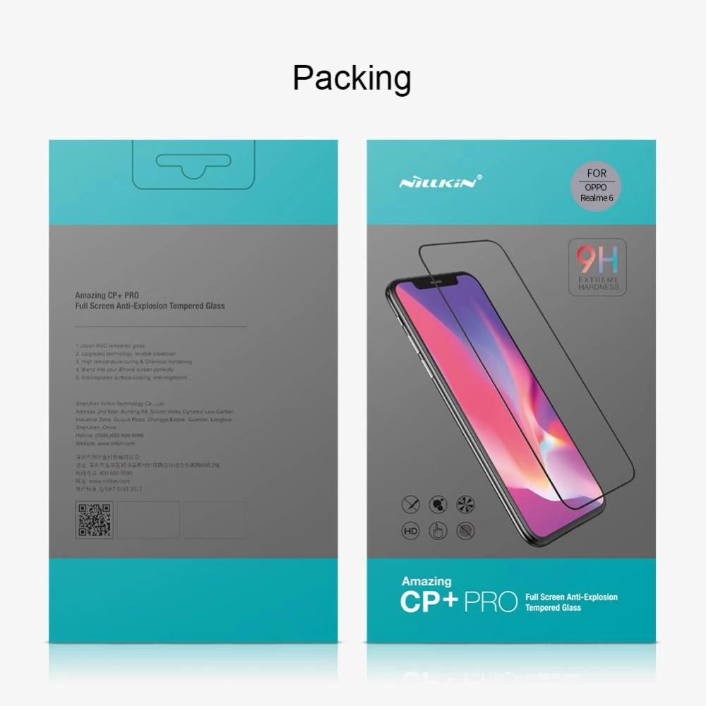 Oppo Realme 6 защитное стекло  Nillkin CP+PRO Tempered Glass OPPO