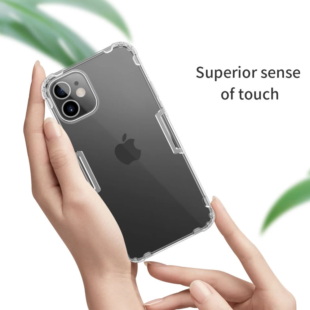 Apple iPhone 12 Mini suojakuori läpikuultava harmaa Nillkin TPU
